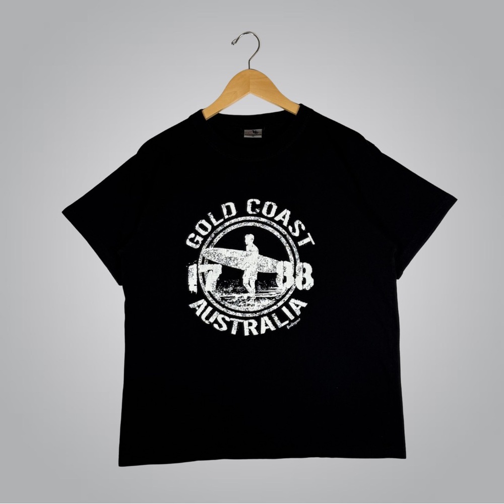 Australia Gold Coast 1788 Graphic Black T-Shirt Medium